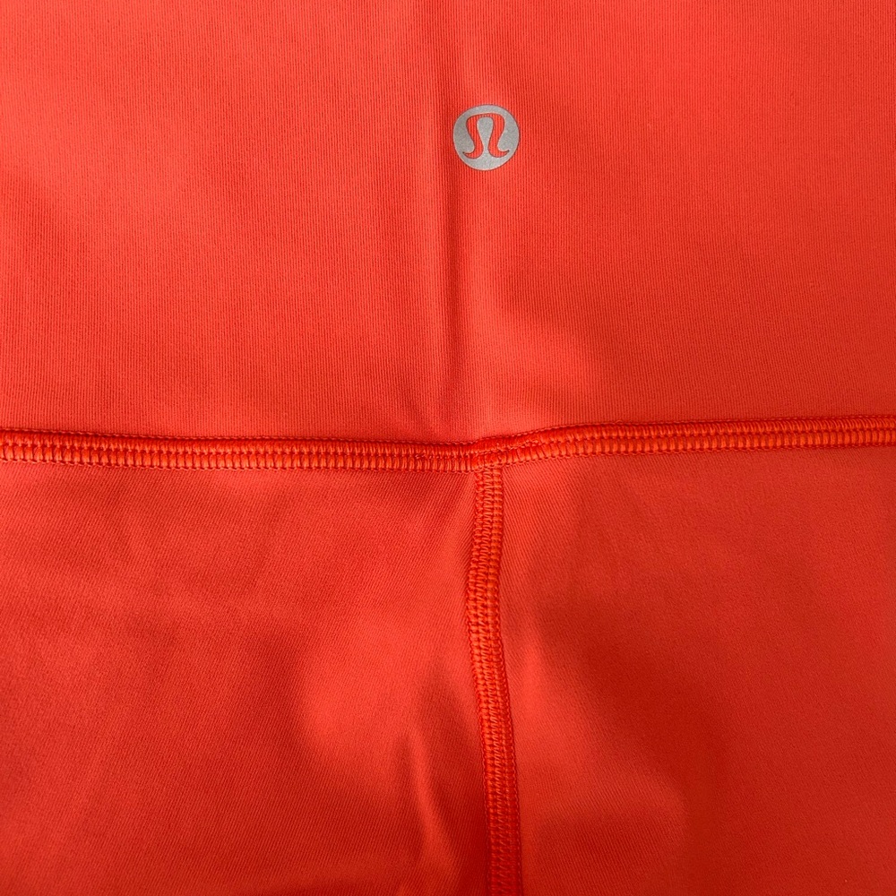 Lululemon Wunder Train Orange Athletic Leggings
